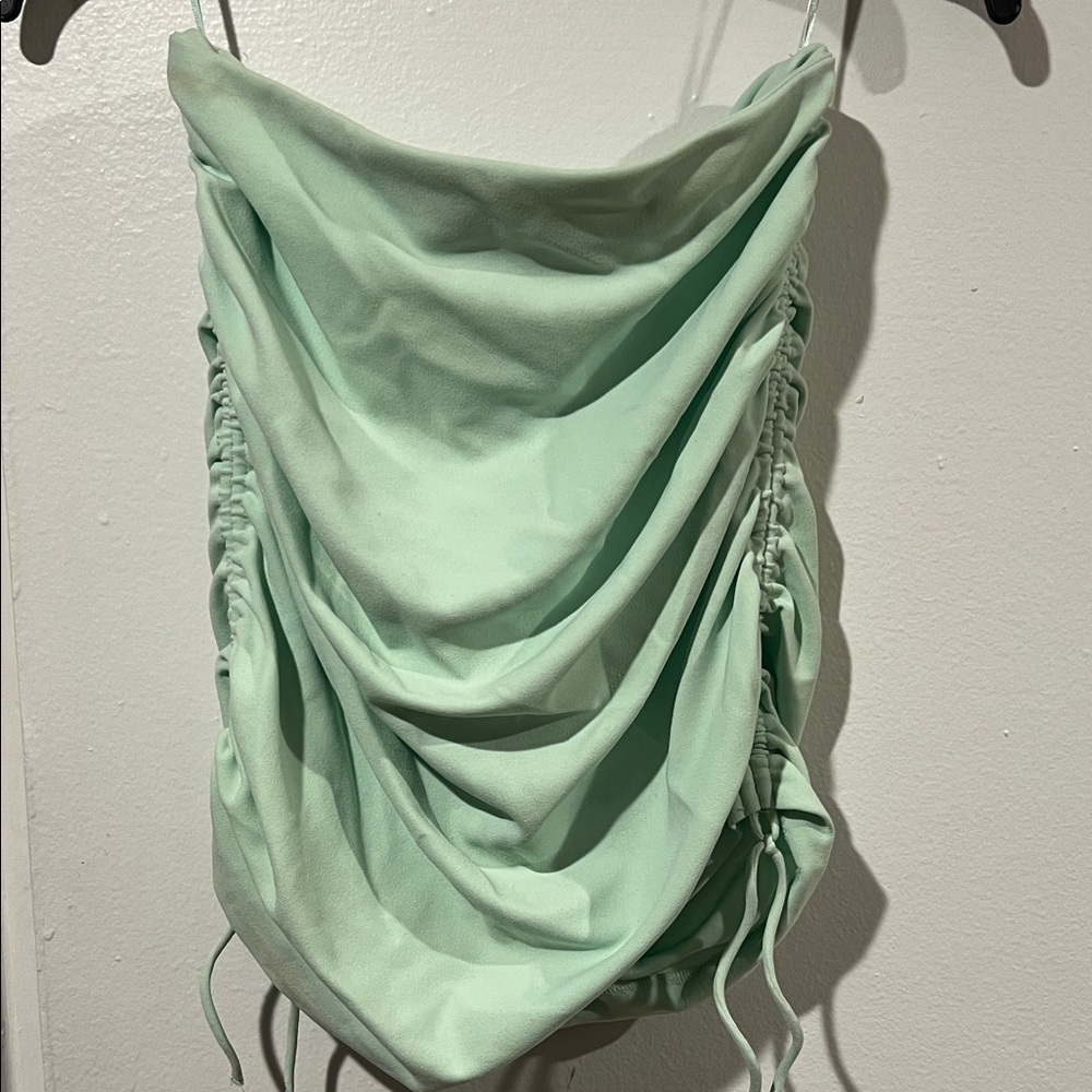Zara Light Green Draped Camisole